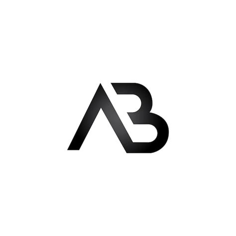 Design De Logotipo De Letra Ab Vetor Premium