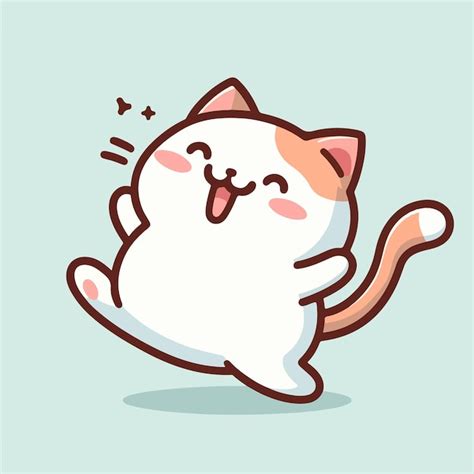 Premium Vector Vector Illustration Happy Cute Cat