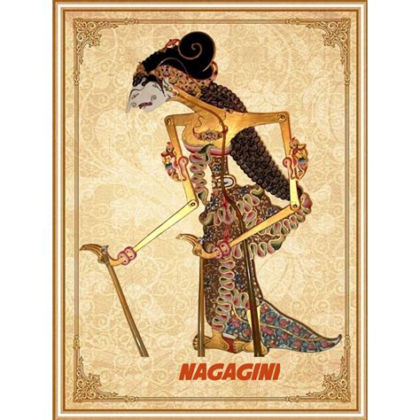 Jual Poster Wayang Kulit Nagagini Hiasan Dinding Sebagai Pajangan Atau