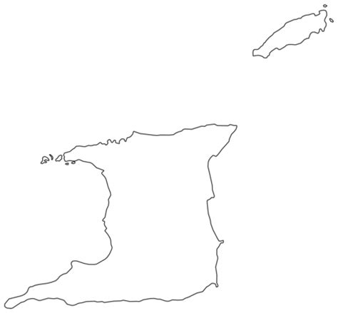 Outline Map of Trinidad and Tobago coloring page | Free Printable Coloring Pages