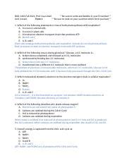 Unit 3 Exams Answer Key 1 Docx BIOL 1403 Fall 2021 Prof Lisa Limeri