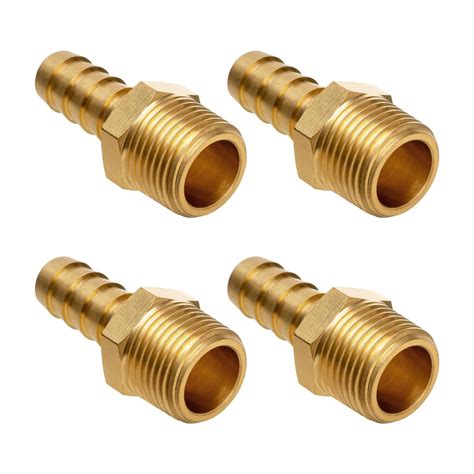 Juwo Brass Hose Barb Fitting Barb X Npt Male Pipe Adapter