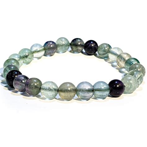 Amazon Natural Multi Fluorite Gemstone Bead Bracelet Healing