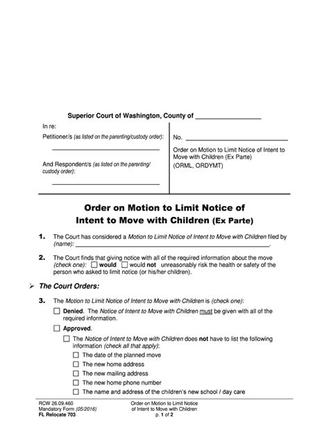 Order On Motion To Limit Notice Of Intent To Form Fill Out And Sign