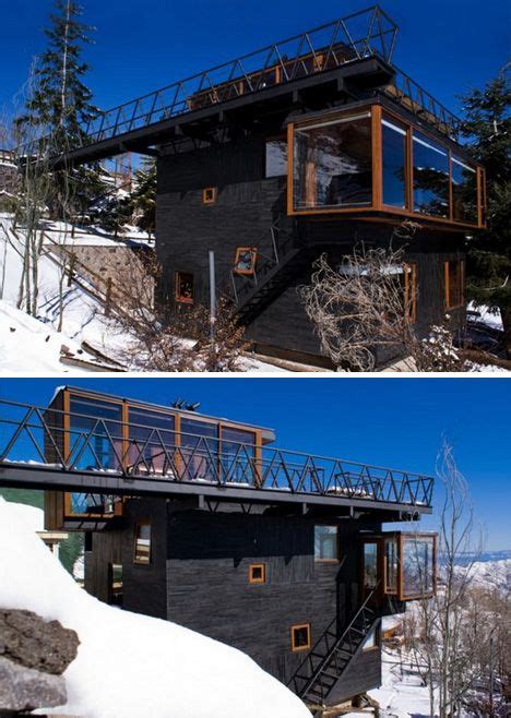 Ski Lodge Meets Lift Station In This Slope Straddling Home Mountain