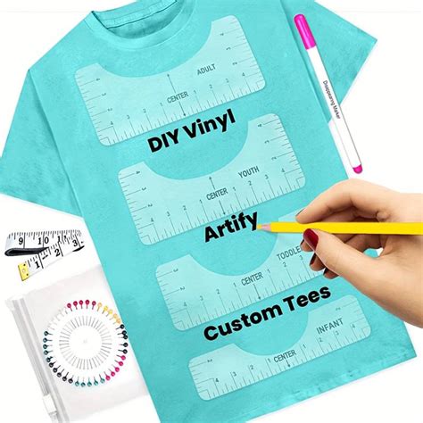 Tshirt Ruler Guide For Vinyl Alignment T Shirt Rulers To Center