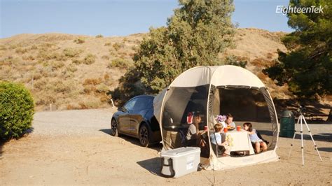 EighteenTek 2 IN 1 Pop Up SUV Tent Instantly Transform Your SUV Into A