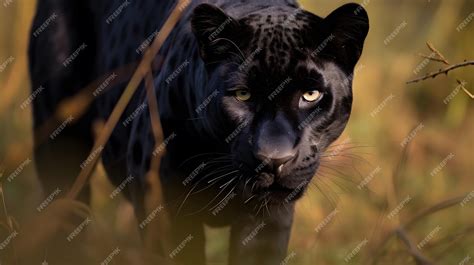 Premium AI Image | Close up of a black panther