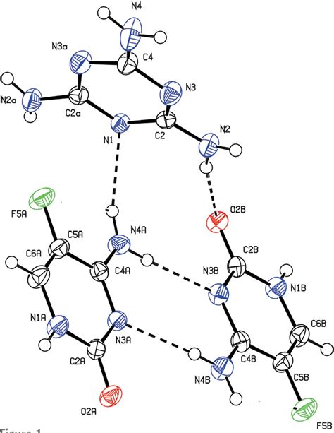 Figure 1 From Hydrogen Bonding Patterns In 5 Fluorocytosinemelamine Co