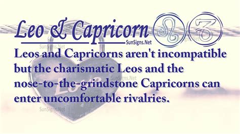 Leo Capricorn Love Compatibility - SunSigns.Net Western Zodiac