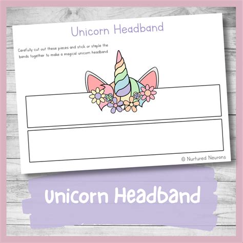 Printable Unicorn Headband Templates Super Simple Diy Crown Worksheets Library