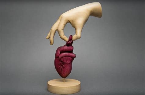 Artist Creates Wooden Sculpture Of Human Heart Rtm Rightthisminute