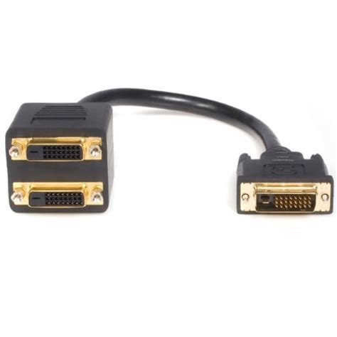 StarTech.com 1ft DVI Splitter Cable - M / F - DVI-D to 2x DVI-D Dual ...