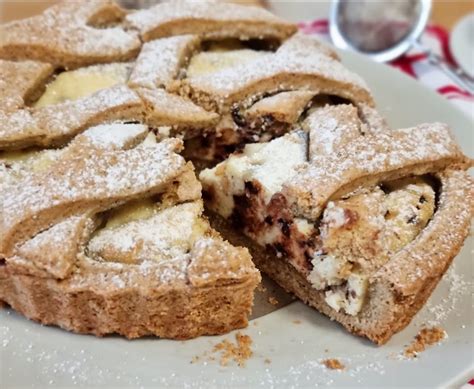 CROSTATA DI RICOTTA CON FROLLA AL CAFFE Dolce Ripieno Cremoso