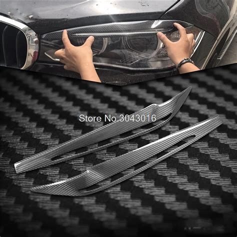 High Quality Real Carbon Fiber Decoration Headlights Eyebrows Eyelids