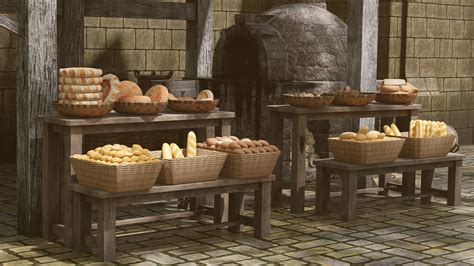 3D model Medieval Bakery Shop VR / AR / low-poly | CGTrader