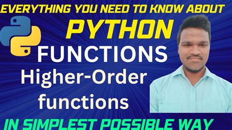 Python Functions Higher Order Functions Python Tutorial Python Complete Course Python