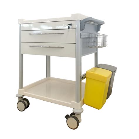 ABS Aluminum Alloy Medical Medicine Cart Treatment Trolley With Drawers