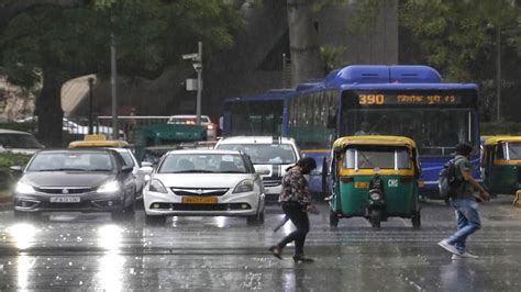 Weather Update Thunderstorm Rain Hit Delhi Ncr Temperature Drops Below 30 Degrees India