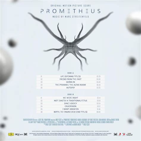 Prometheus Vinyl Back Film Score Jockey Motion Picture Soundtrack The Past Edition Vinyl