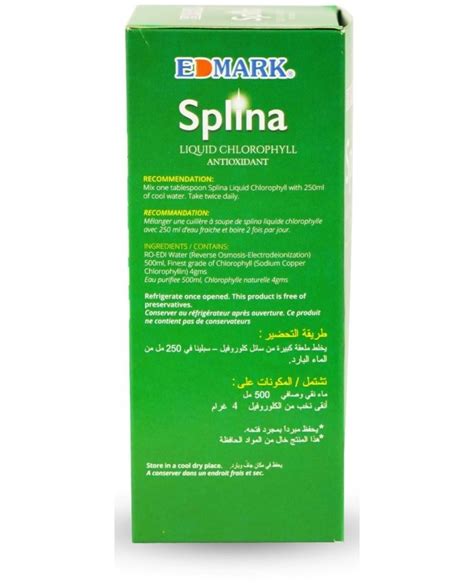 Splina Liquid Chlorophyll 500 Ml Edmark