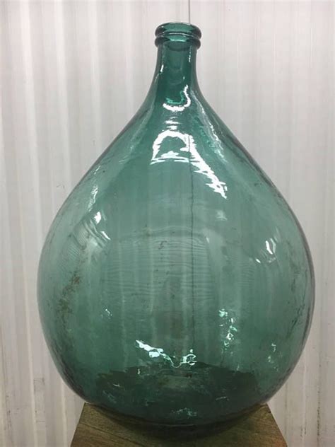 Very Large Vintage Italian Glass Demijohn Wine Jug 6 Etsy Vintage