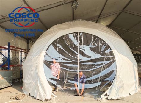 Luxury Hotel Waterproof PVC Geodesic Dome Glamping 6m Domes Tents House