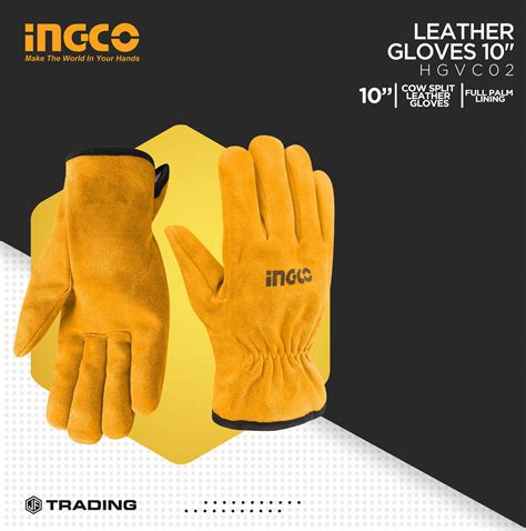 INGCO Leather Gloves 10 HGVC02 Lazada PH