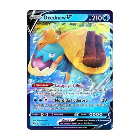 Pokémon TCG Drednaw V 014 073 SWSH3 5 Caminho do Campeão Pokémon