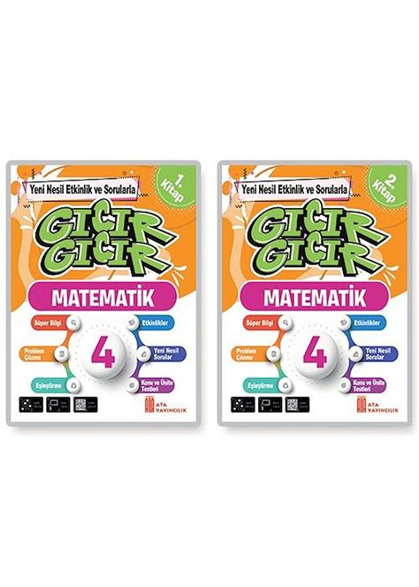 4 Sınıf Gıcır Gıcır Matematik 1 ve 2 Kitap 2 li kitap Fiyatları ve