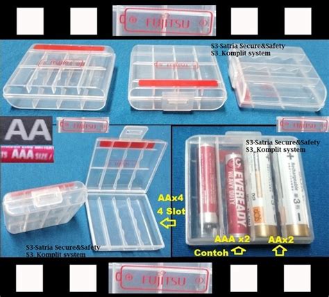 Jual FUJITSU Case Kotak Battery AA 4 Slot AAA Plastic Box Simpan