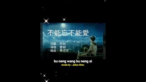 不能忘不能愛 Bu Neng Wang Bu Neng Ai Cover By Js Youtube