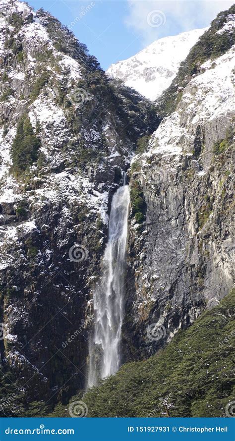 Devils Punchbowl Waterfall in ArthurÃââs Pass National Park New