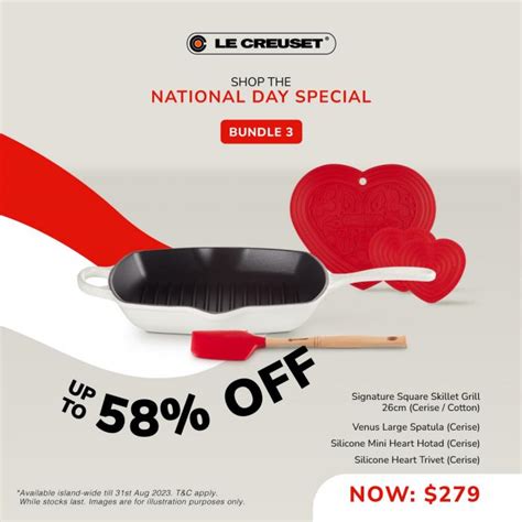 Now Till 31 Aug 2023 Isetan Le Creuset National Day Promo SG