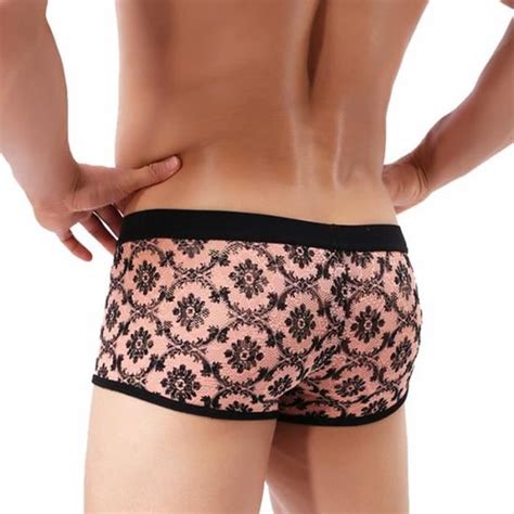 Boxer Shorty Boxer Sexy En Dentelle Pour Homme Sous V Tement Respirant