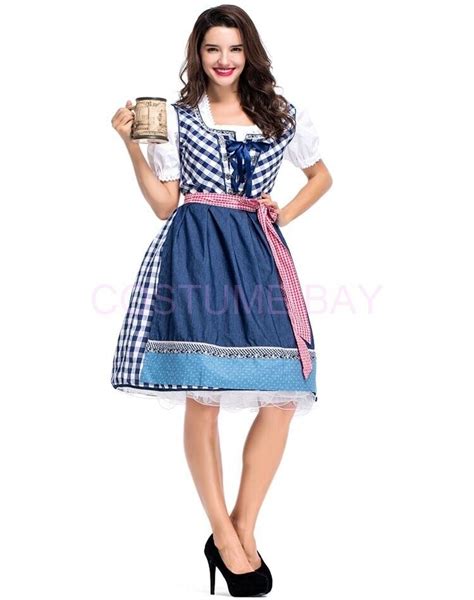 Oktoberfest German Wench Heidi Dirdnl Beer Maid Bavarian Lederhosen