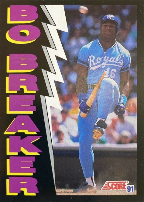 Bo Jackson Bo Breaker Card Back Big BO 1991 Score 773 Etsy