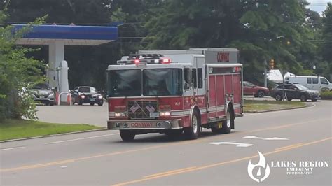 Fire Trucks Responding Conway NH Conway Rescue 1 YouTube