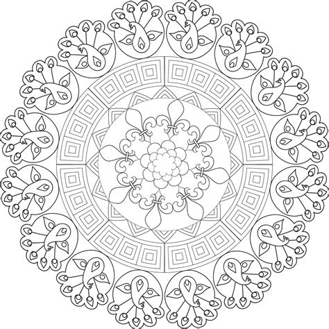 Mandala coloring pages 19862035 Vector Art at Vecteezy