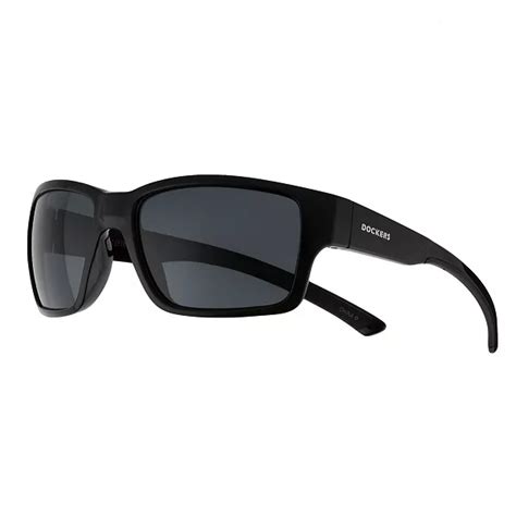 Mens Dockers® 58mm Polarized Wrap Sunglasses