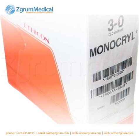 Ethicon Monocryl 3 0 Y316h 3 Dozen Sutures Zgrum Medical