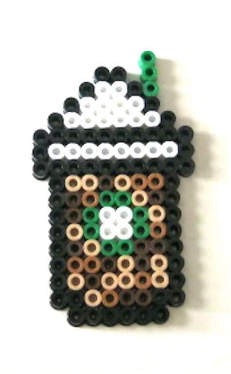 Perler Beads Starbucks Frapp Keychain Or Magnet Etsy