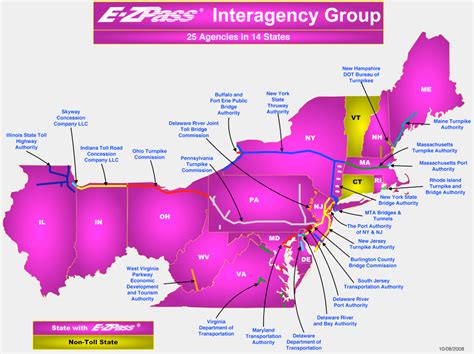 Ez Pass States Map