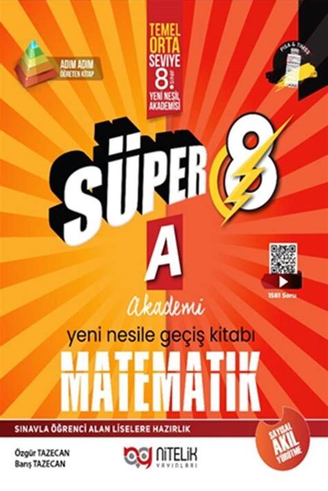 Nitelik Yayınları 8 Sınıf Süper Matematik A Yeni Nesile Geçiş Kitabı