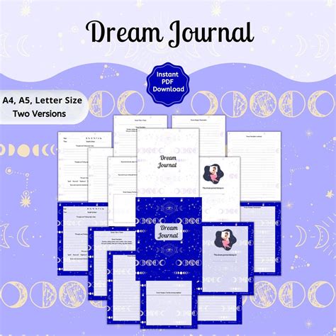 Printable Dream Journal for Dreams and Their Interpretations Lucid ...