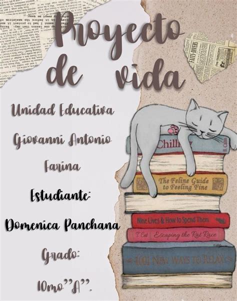 Ideas De Proyecto De Vida Hacer Portadas De Libros Caratulas Para The