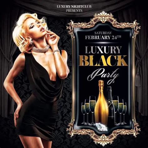 Free Luxury Night Party Instagram Template Elegant Event Templates