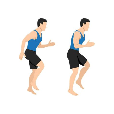 man  fast feet run exercise  vector art  vecteezy