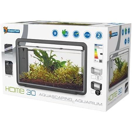 Superfish Qubiq Aquarium 30 With LED Lighting Black Amazon Co Uk