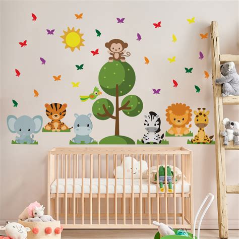 Adesivo De Parede Safari Baby Para Quarto Infantil Leroy Merlin